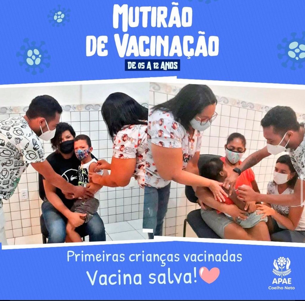 Multirão de vacinação com crianças da APAE de Coelho Neto